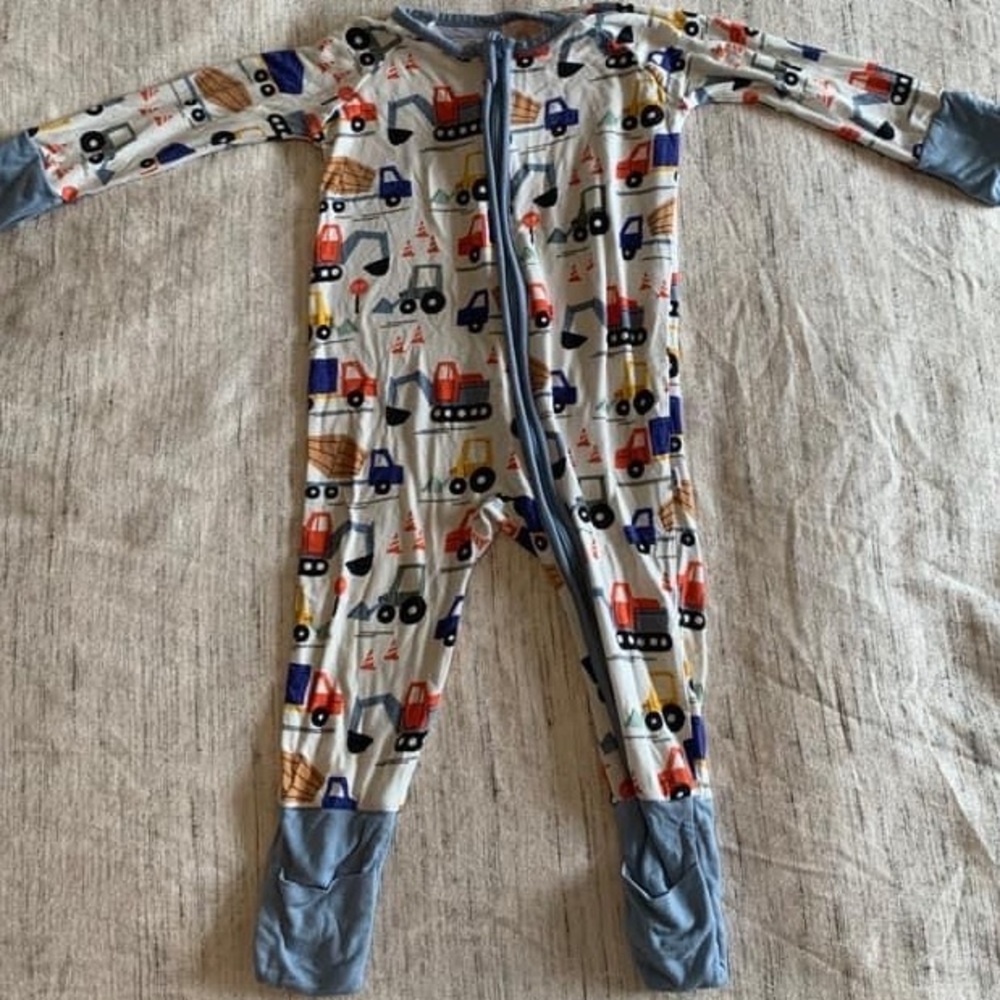 Little Sleepies Truck print 3-6 months